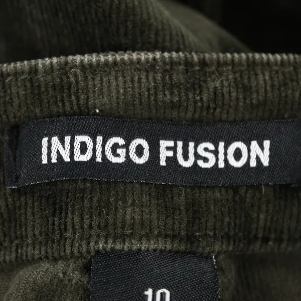 Indigo Fusion Women's 10 Green Corduroy Bootcut Pants