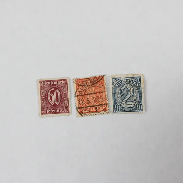 Lot Of 10 Germany Dienstmarke 1/2/3/5/50 Mark 60 Pfennig Stamps Used 1920s