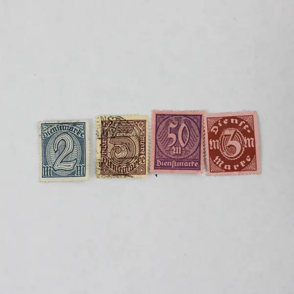 Lot Of 10 Germany Dienstmarke 1/2/3/5/50 Mark 60 Pfennig Stamps Used 1920s