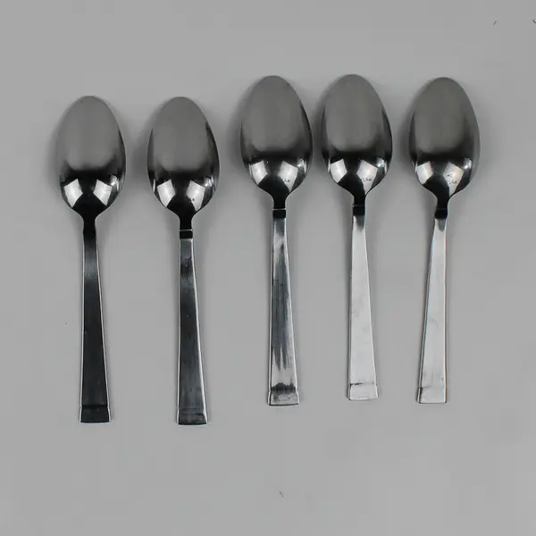 Lot Of 5 Mikasa Taylor Frost (Stainless) Flatware Teaspoons 6.5" Long