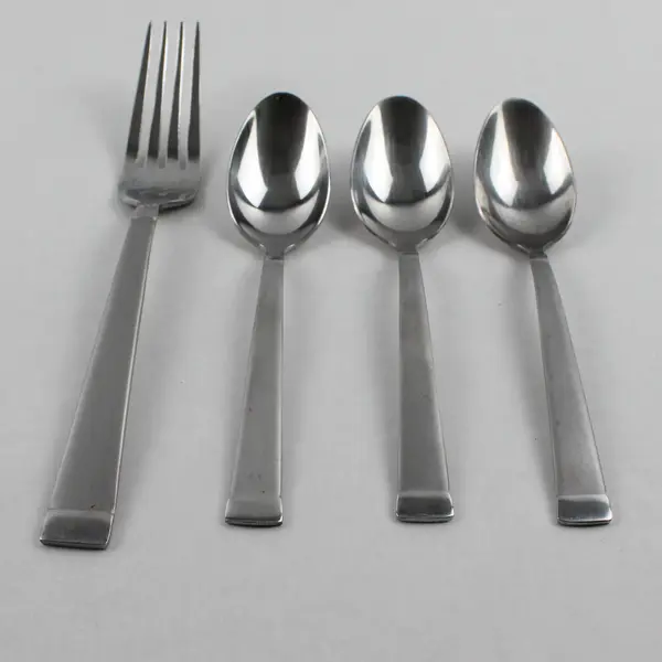 Lot Of 4 Mikasa Taylor Frost (Stainless) Flatware 3 Teaspoons & 1 Dinner Fork