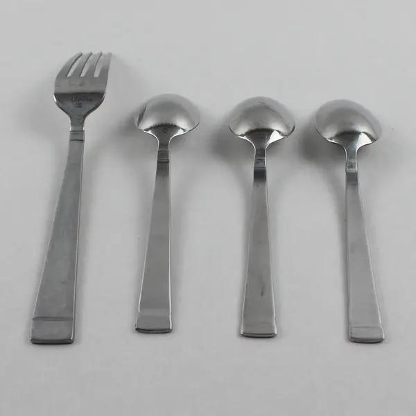Lot Of 4 Mikasa Taylor Frost (Stainless) Flatware 3 Teaspoons & 1 Dinner Fork