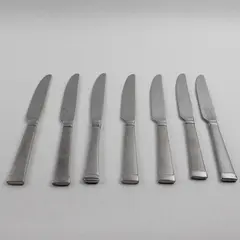 Lot Of 7 Mikasa Taylor Frost (Stainless) Flatware Dinner Knives 9.5" Long