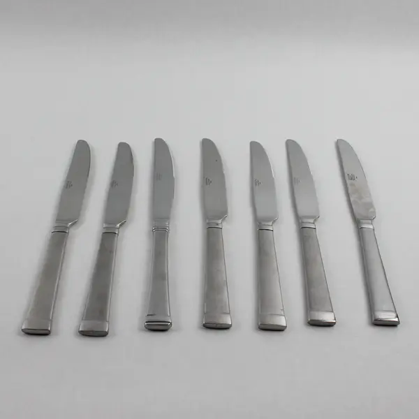 Lot Of 7 Mikasa Taylor Frost (Stainless) Flatware Dinner Knives 9.5" Long