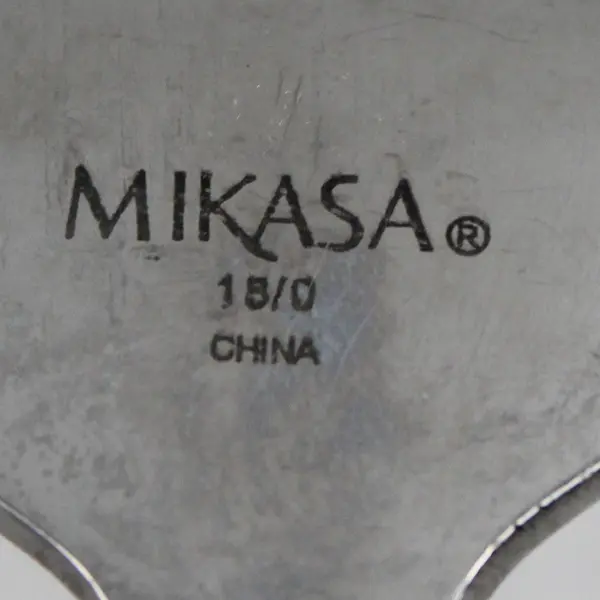 Lot Of 2 Mikasa Taylor Frost (Stainless) Flatware Serving Spoon & Serving Fork