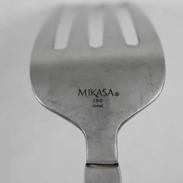 Lot Of 2 Mikasa Taylor Frost (Stainless) Flatware Serving Spoon & Serving Fork