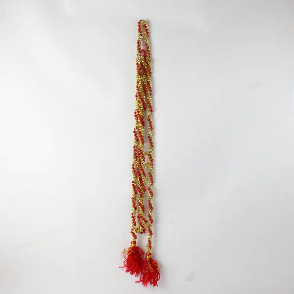 Lot of 4 Red and Gold Beaded Garlands Christmas New Years 9ft Each