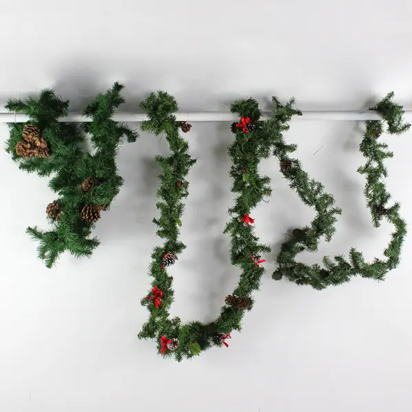 Lot of 3 Artificial Pine and Pinecone Christmas Garlands 6ft-8ft-9ft