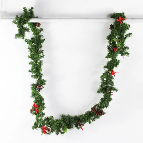 Lot of 3 Artificial Pine and Pinecone Christmas Garlands 6ft-8ft-9ft