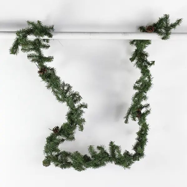 Lot of 3 Artificial Pine and Pinecone Christmas Garlands 6ft-8ft-9ft