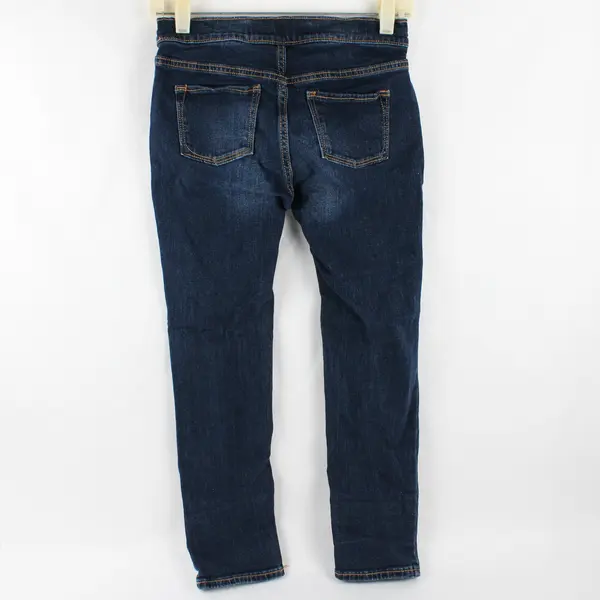 Unbranded Youth Girls L (10-12) Dark Wash Skinny Elastic Waist Denim Jeans