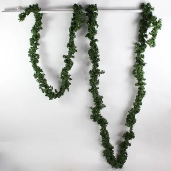 Lot of 2 Artificial Green Pine Christmas Garlands 10ft and 16ft
