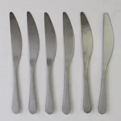 Lot of 6 Gourmet Settings Windermere Pattern Dinner Knives No Serration 9.25"