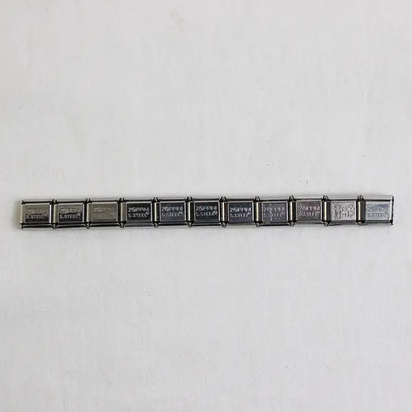 Zoppini Stainless Steel 11 Branded Links Silver Tone Bracelet or Spare Links