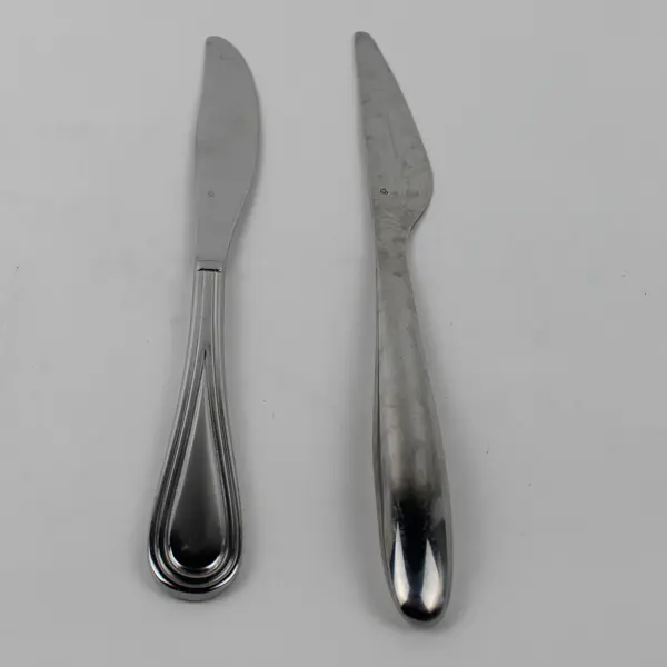 Lot of 2 Gourmet Settings Stainless Unknown Pattern Dinner Knives