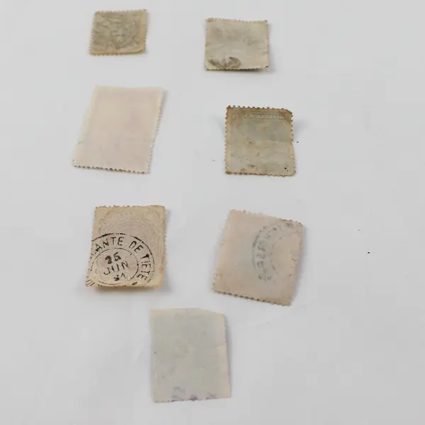 Lot Of 7 South America Stamps Brazil Ecuador Colombia Chile Argentina 1890-1930s