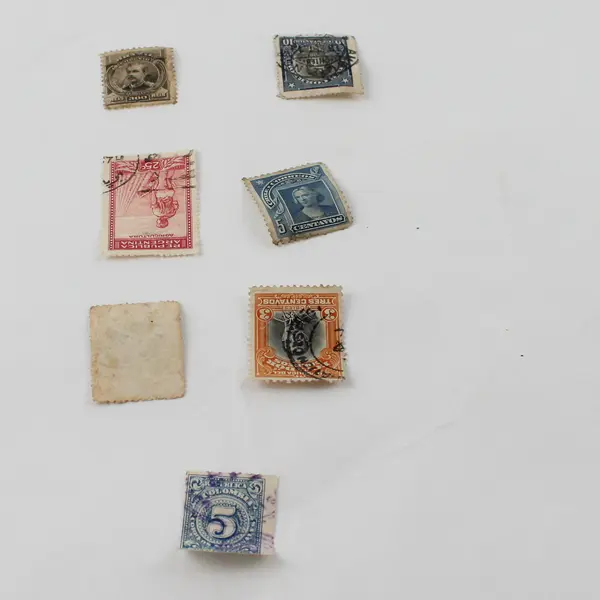 Lot Of 7 South America Stamps Brazil Ecuador Colombia Chile Argentina 1890-1930s