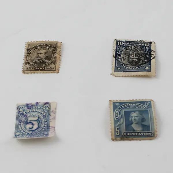 Lot Of 7 South America Stamps Brazil Ecuador Colombia Chile Argentina 1890-1930s