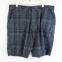 O'Neill Blue Plaid Flat-Front Bermuda Shorts Men's Size 38