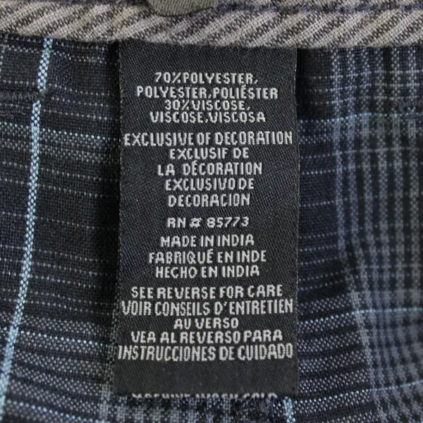 O'Neill Blue Plaid Flat-Front Bermuda Shorts Men's Size 38