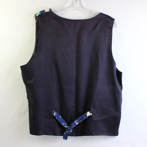 Vintage Snowden Christmas Snowman Pattern Button-Up Vest Women's Size 1X