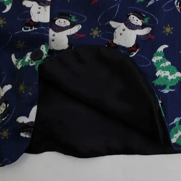 Vintage Snowden Christmas Snowman Pattern Button-Up Vest Women's Size 1X