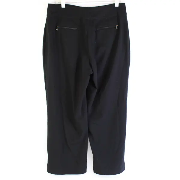 Chico's Solid Black Wide-Leg Dress Pants Women's Size 2