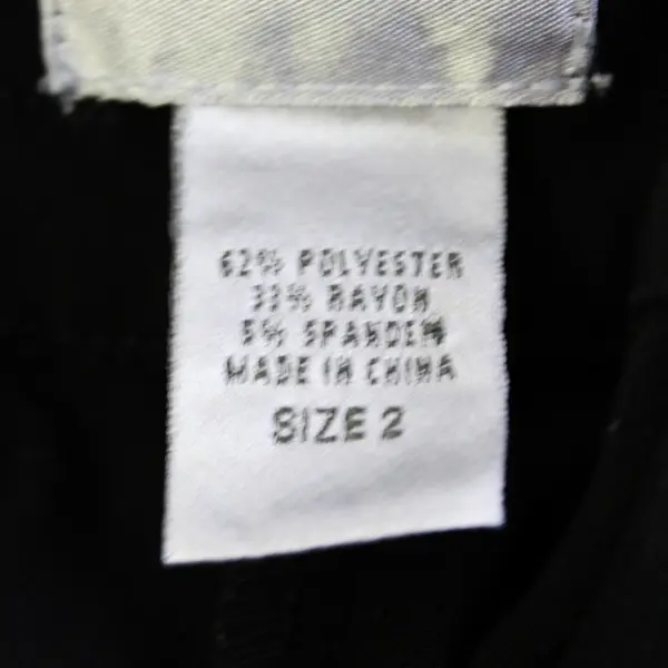 Chico's Solid Black Wide-Leg Dress Pants Women's Size 2