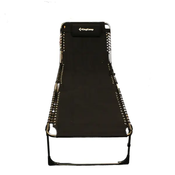 King Camp Bavaria Cozy Lounge Chair Black New Outdoor/Patio