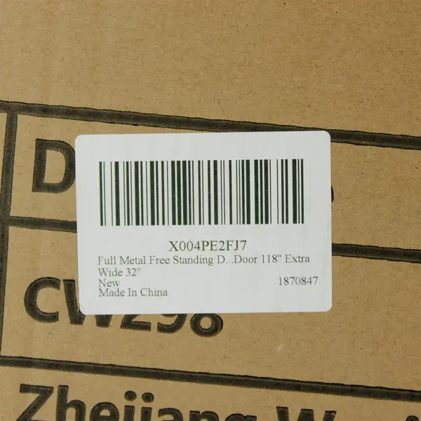 Metal Freestanding Dog Gate w/ Door Indoor & Outdoor New