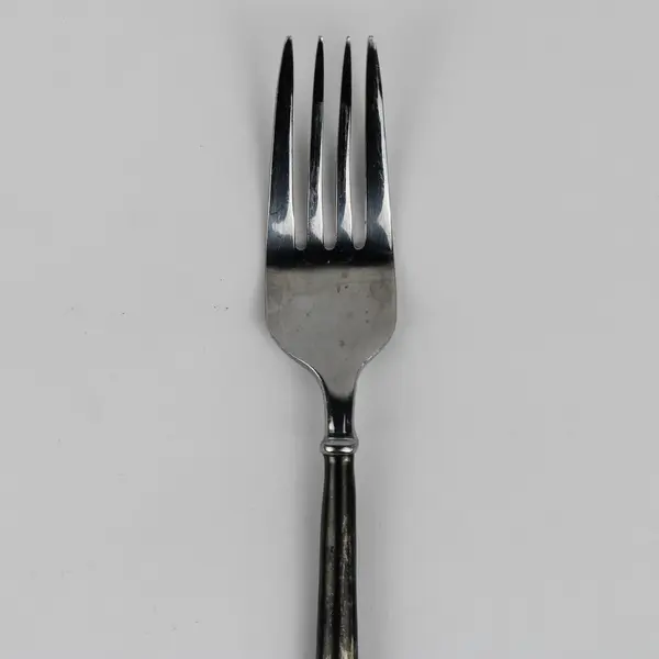 Lot Of 6 Hampton Silversmiths Carrara Enamel-Black (Stainless) Flatware Forks