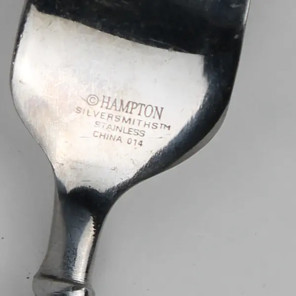 Lot Of 6 Hampton Silversmiths Carrara Enamel-Black (Stainless) Flatware Forks