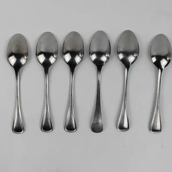 Lot Of 6 Hampton Silversmiths Lausanne (Stainless) Flatware Soup Spoons 7.75"