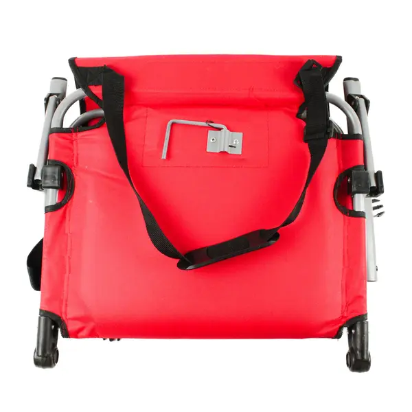 Stansport Folding Stadium Chair Red with Side Pockets Lightweight