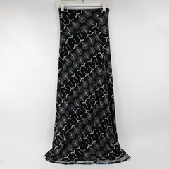 LULAROE Maxi Skirt Black Floral Pattern Foldover Waist XXS