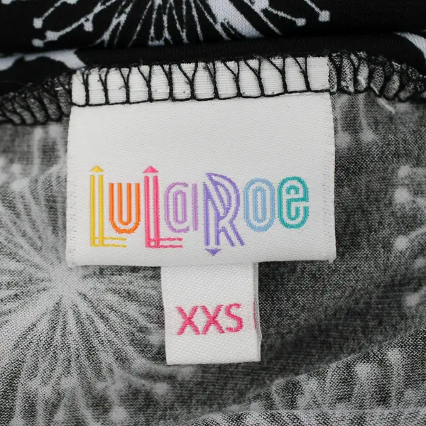 LULAROE Maxi Skirt Black Floral Pattern Foldover Waist XXS