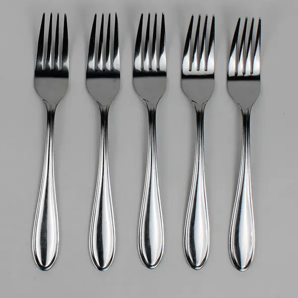 Lot Of 5 Hampton Silversmiths Erin (Stainless) Flatware Dinner Forks 8.25" Long