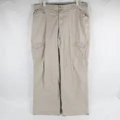 Lee Comfort Waistband Beige Wide-Leg Cargo Pants Women's Size 14 Medium