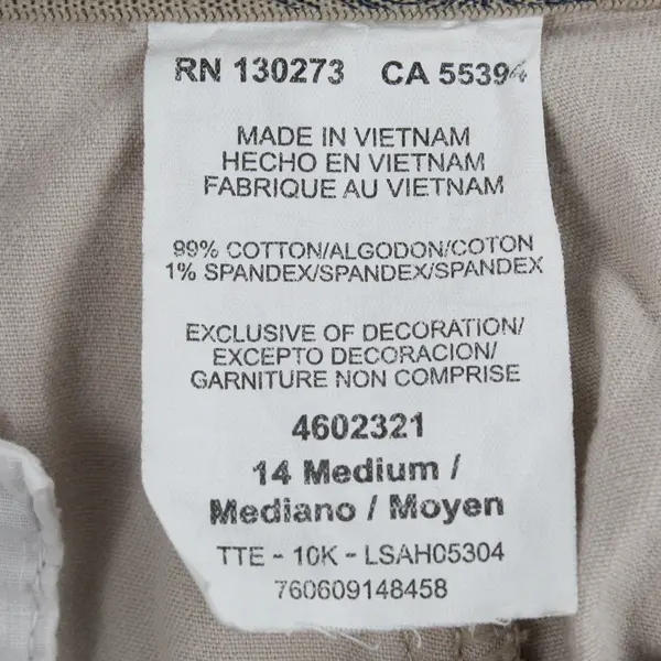 Lee Comfort Waistband Beige Wide-Leg Cargo Pants Women's Size 14 Medium