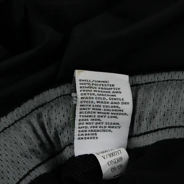 Old Navy Men's Black Rec Tech Pants Size L Mesh Lined Drawstring 