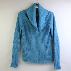 Casual Corner Turquoise Blue Cowl Neck Sweater Women's Size Medium