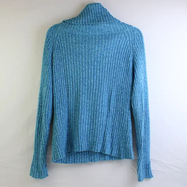 Casual Corner Turquoise Blue Cowl Neck Sweater Women's Size Medium