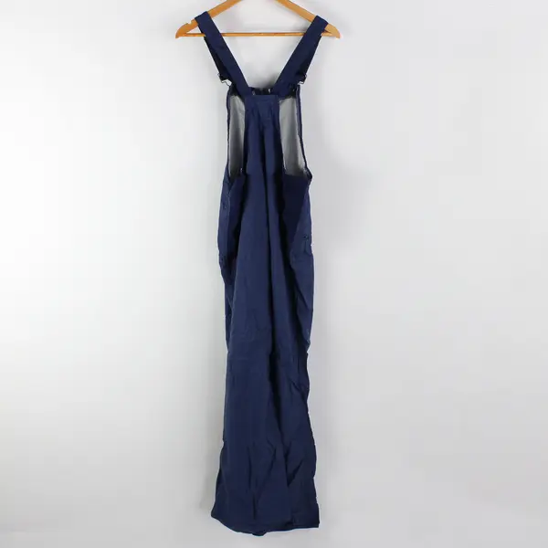 Vintage Sears Navy Blue Nylon Bibs Overalls Zip Front
