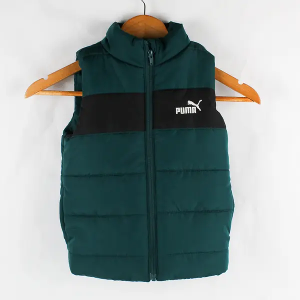 Puma Forest Green and Black Puffer Vest Boys' Size 5