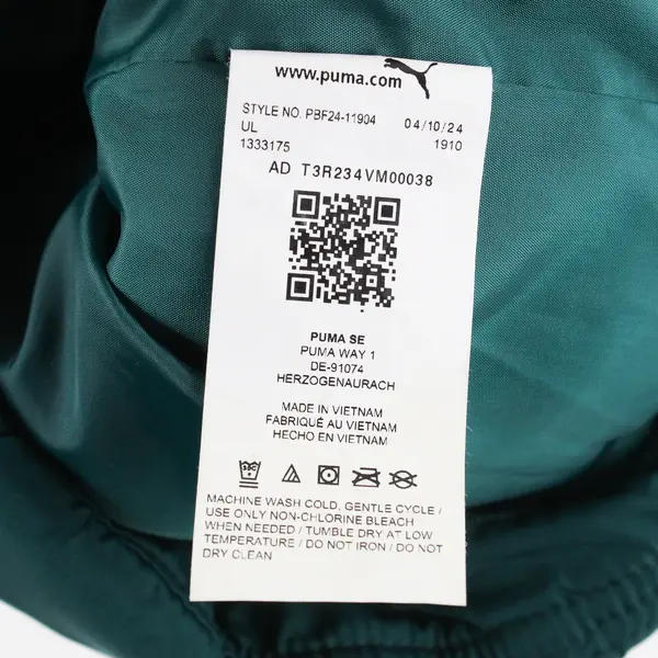 Puma Forest Green and Black Puffer Vest Boys' Size 5