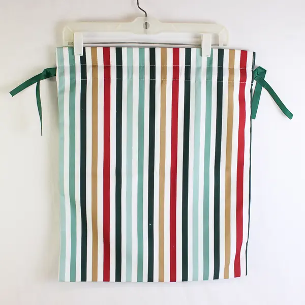 Lot of 3 Reusable Fabric Drawstring Christmas Gift Bags 15" x 19"