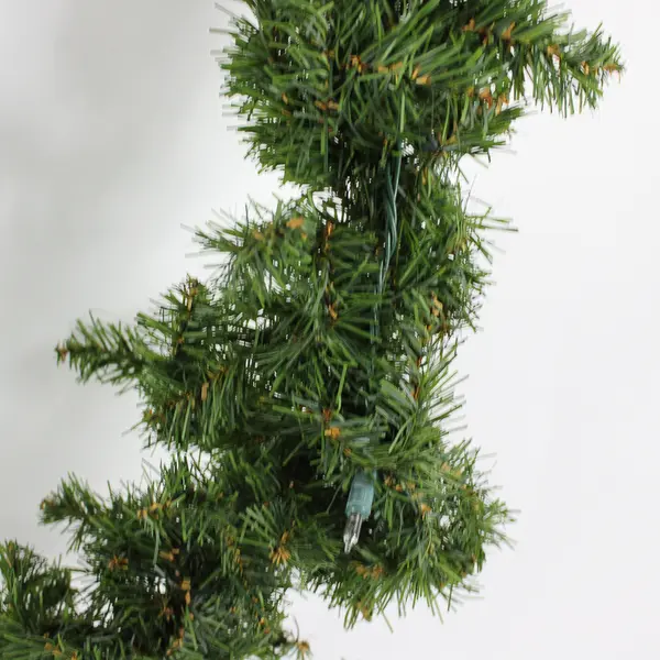 Light Up Artificial Pine Christmas Holiday Garland 14ft TESTED WORKS