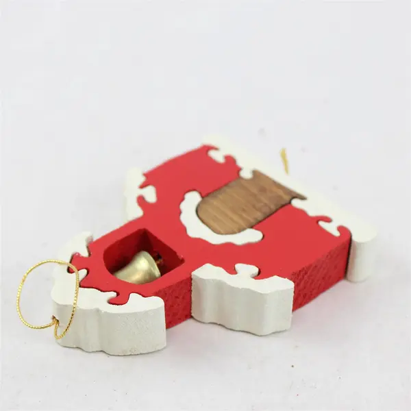 Set of 5 Wood Schoolhouse Puzzle Christmas Ornaments