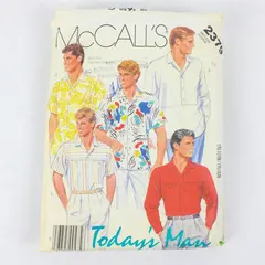 VTG 1986 McCall's Today's Man Button-Up Shirt Pattern #2379