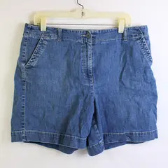 Talbots Medium Wash High Rise Denim Shorts Women's Size 14